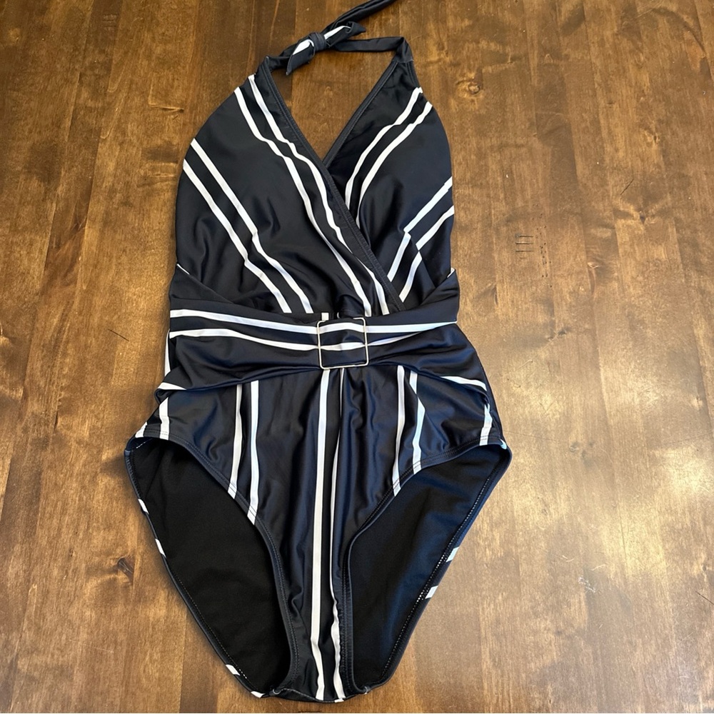 Grace Karin M One Piece Halter Swimsuit‎ Old Money Classy Resort Beach Vacation